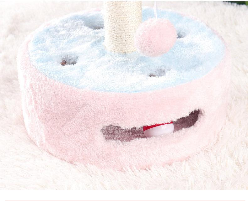 Multifunctional Kitty Haven: Plush Cat Climbing Frame With Scratching Post And Jumping Platform